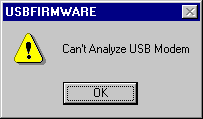 No Modem Found