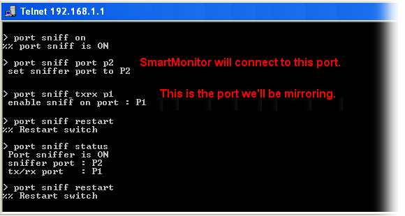 Vigor 2820 Port Mirror Enable